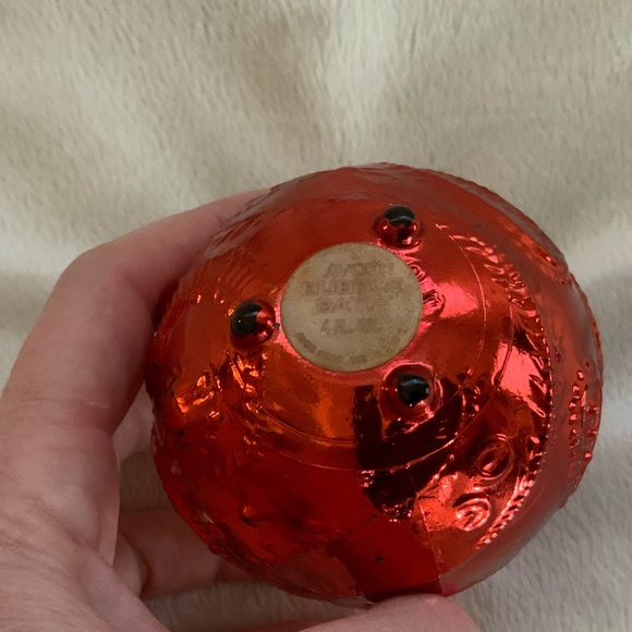 Vintage Avon Red Christmas Ornament Bubble Bath Bottle - Picture 4 of 4